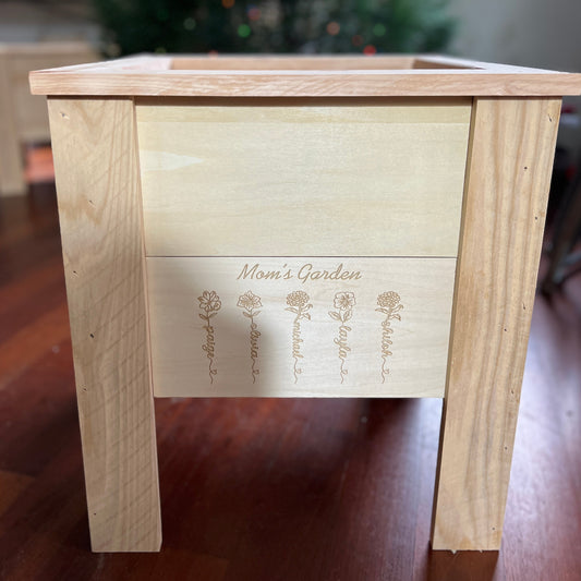 Cedar Wood Garden Planter Box 16”x18” (optional custom engraving)